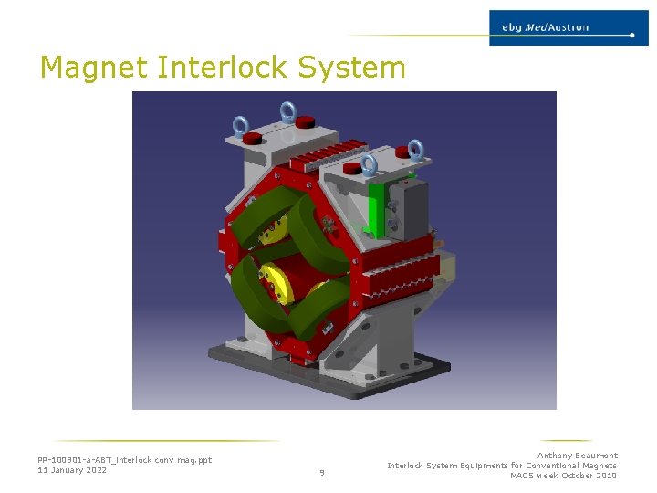 Magnet Interlock System PP-100901 -a-ABT_interlock conv mag. ppt 11 January 2022 9 Anthony Beaumont