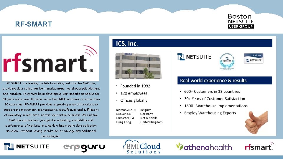 RF-SMART is a leading mobile barcoding solution for Net. Suite, providing data collection for