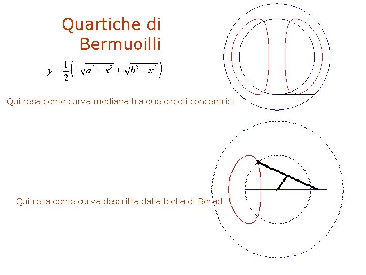 Quartiche di Bermuoilli Qui resa come curva mediana tra due circoli concentrici Qui resa