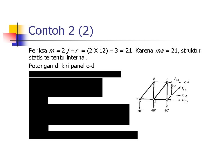 Contoh 2 (2) Periksa m = 2 j – r = (2 X 12)
