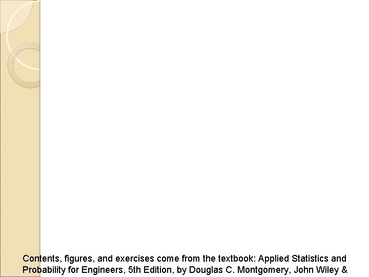 Contents, figures, and exercises come from the textbook: Applied Statistics and Probability for Engineers,