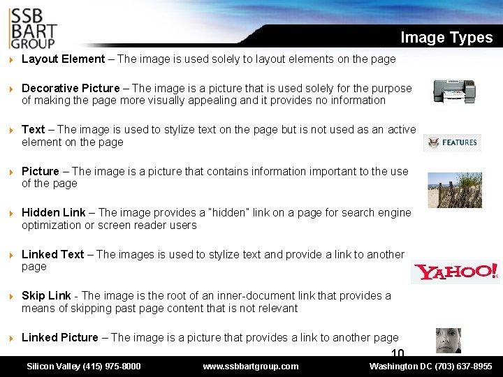 Image Types 4 Layout Element – The image is used solely to layout elements