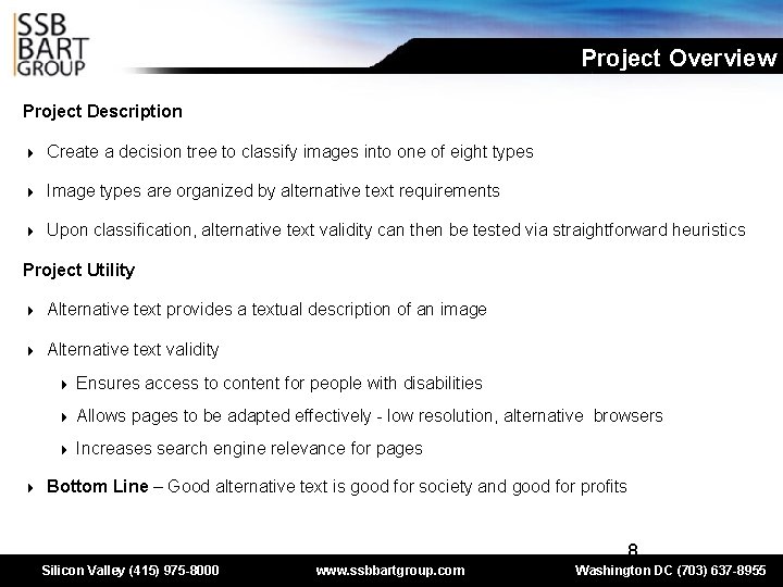 Project Overview Project Description 4 Create a decision tree to classify images into one