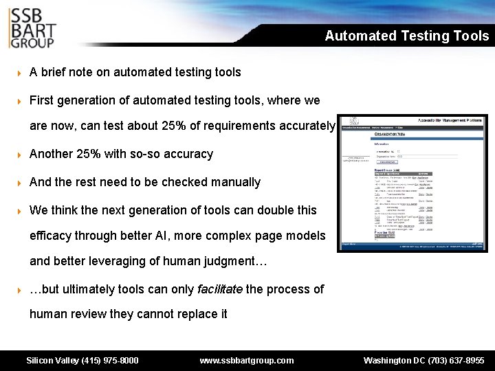 Automated Testing Tools 4 A brief note on automated testing tools 4 First generation