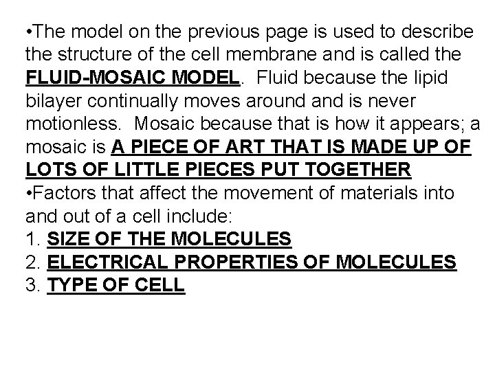 CELL TRANSPORT The ABSORPTION and CIRCULATION of materials