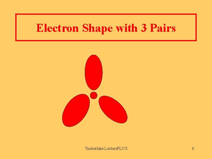 Electron Shape with 3 Pairs Timberlake Lecture. PLUS 6 