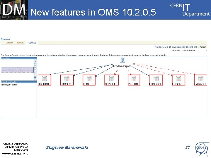 New features in OMS 10. 2. 0. 5 Internet Services CERN IT Department CH-1211