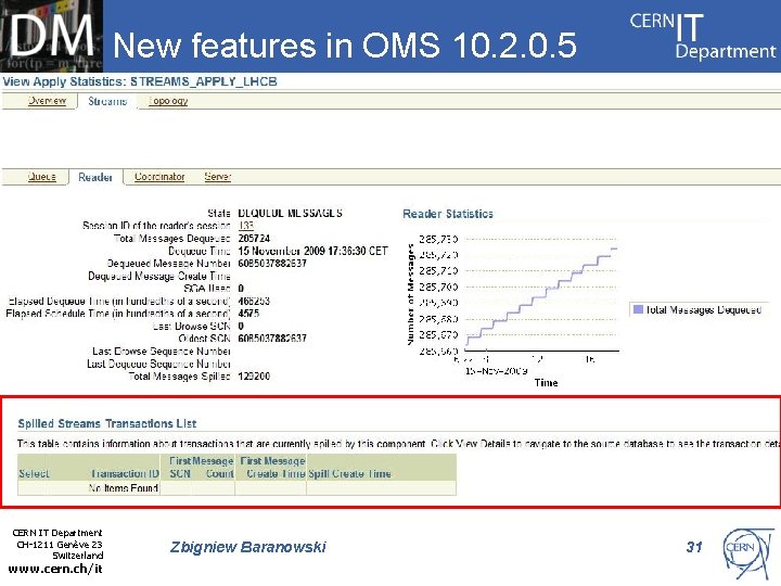 New features in OMS 10. 2. 0. 5 Internet Services CERN IT Department CH-1211
