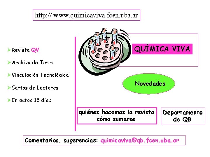 http: // www. quimicaviva. fcen. uba. ar ØRevista QV QUÍMICA VIVA ØArchivo de Tesis