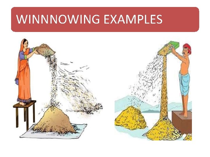 WINNNOWING EXAMPLES 