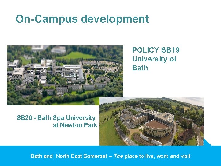 On-Campus development POLICY SB 19 University of Bath SB 20 - Bath Spa University