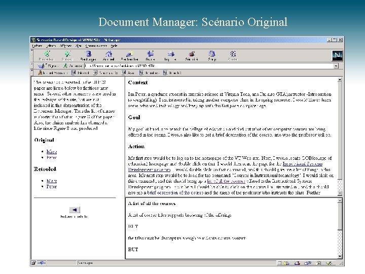 Document Manager: Scénario Original 