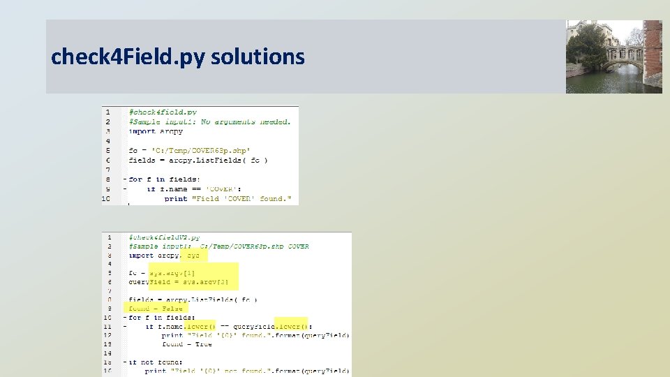 check 4 Field. py solutions 