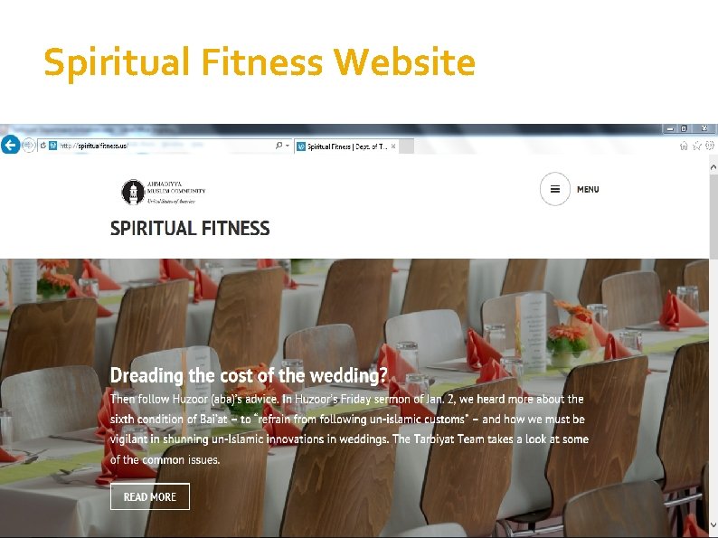 Spiritual Fitness Website 