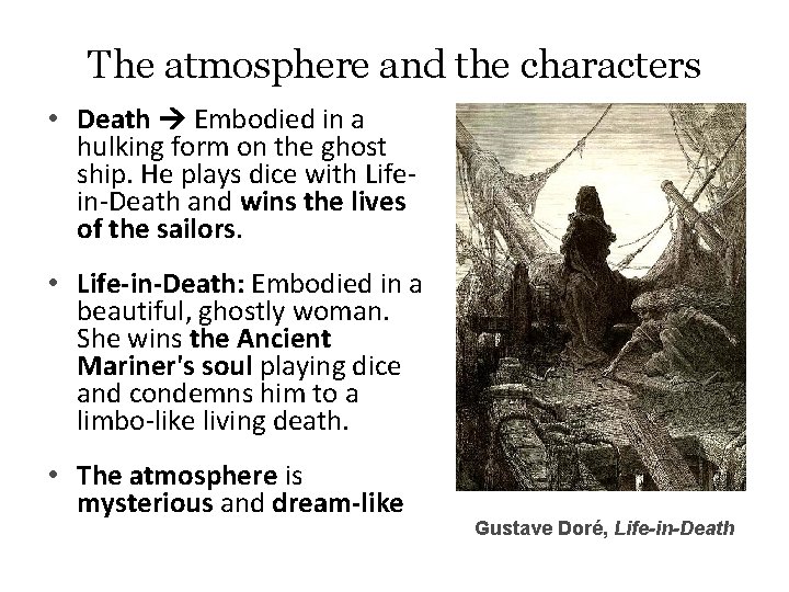 The atmosphere and the characters • Death Embodied in a hulking form on the