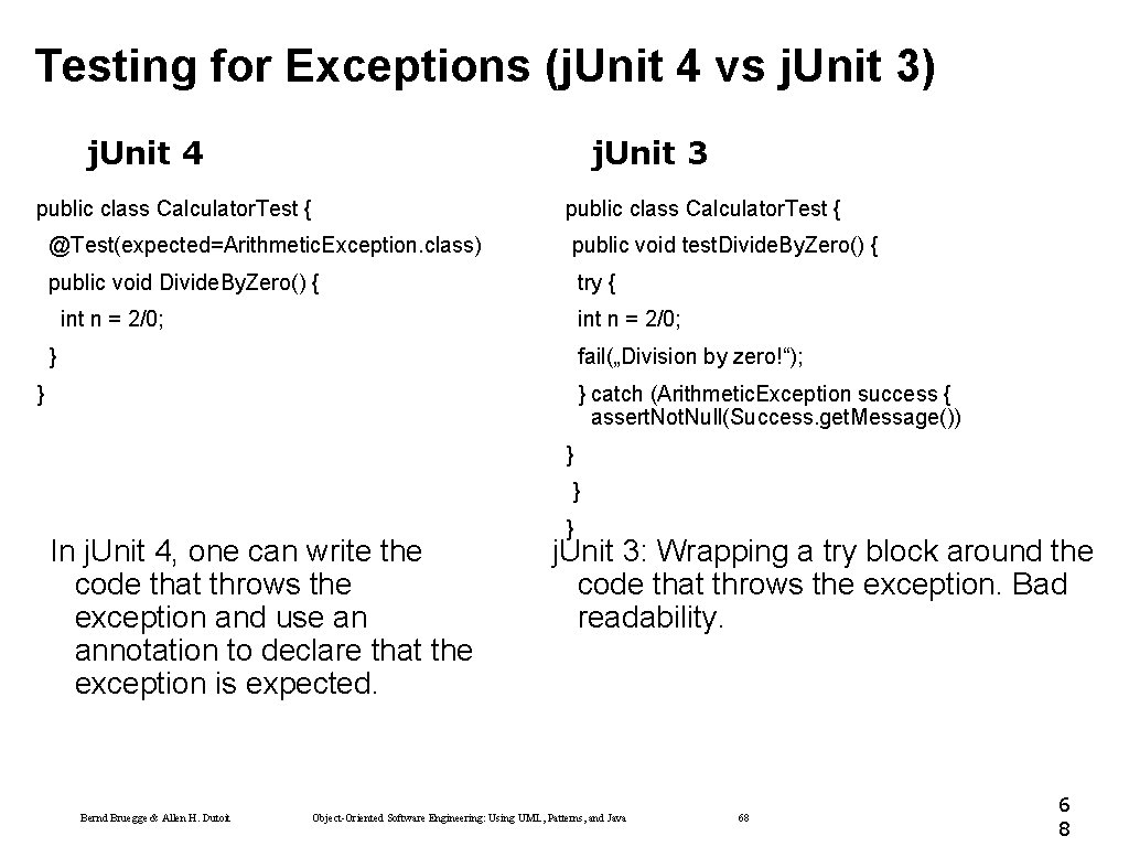 Testing for Exceptions (j. Unit 4 vs j. Unit 3) j. Unit 4 j. Testing for Exceptions (j. Unit 4 vs j. Unit 3) j. Unit 4 j.