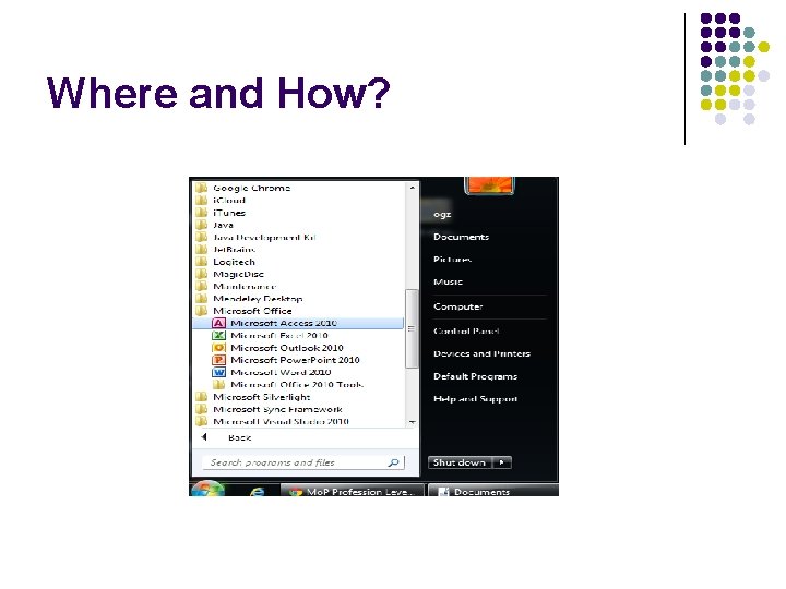 Where and How? 