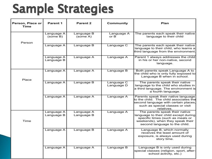 Sample Strategies 