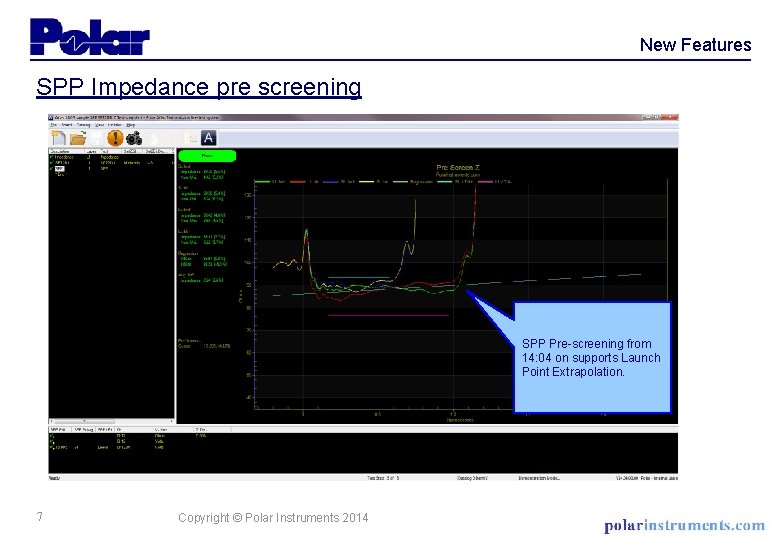 New Features SPP Impedance pre screening SPP Pre-screening from 14: 04 on supports Launch