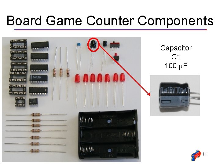 Board Game Counter Components Capacitor C 1 100 F 11 