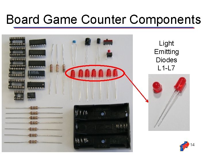 Board Game Counter Components Light Emitting Diodes L 1 -L 7 14 