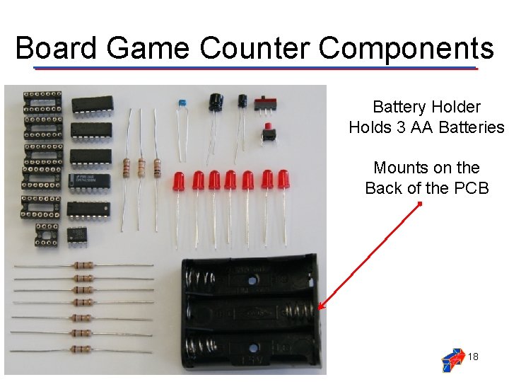 Board Game Counter Components Battery Holder Holds 3 AA Batteries Mounts on the Back