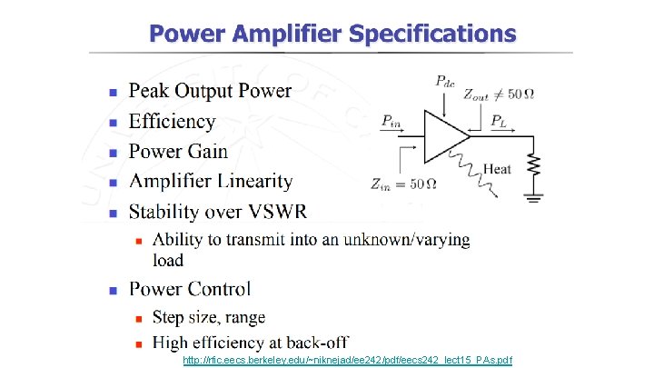 http: //rfic. eecs. berkeley. edu/~niknejad/ee 242/pdf/eecs 242_lect 15_PAs. pdf 
