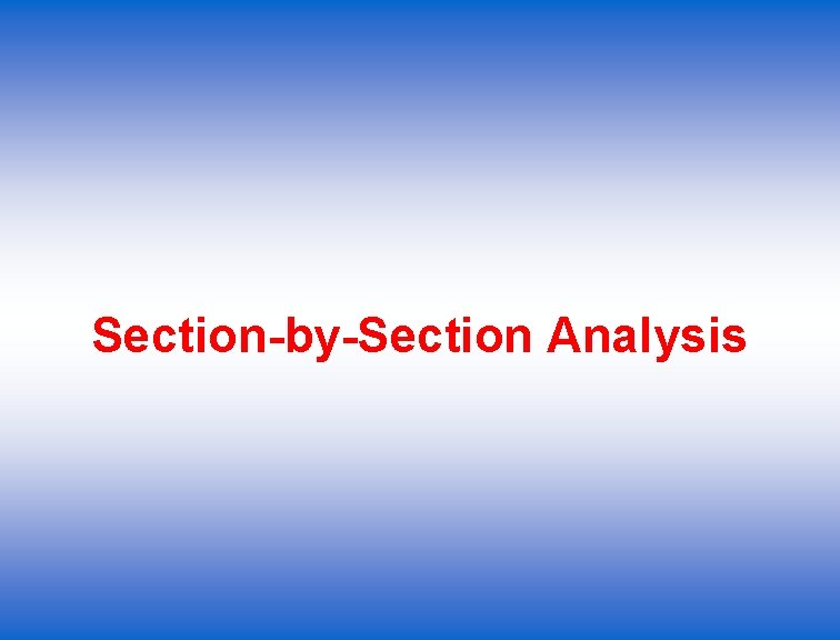 Section-by-Section Analysis 