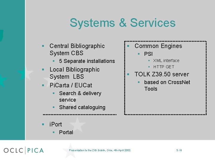 Systems & Services § Central Bibliographic System CBS § Common Engines § PSI §