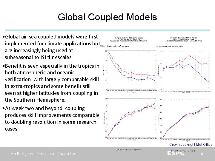 Global Coupled Models • Global air-sea coupled models were first implemented for climate applications