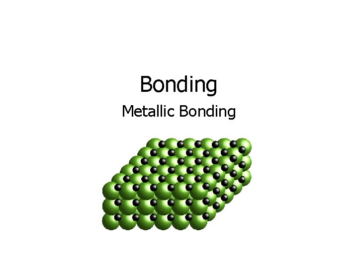 Bonding Metallic Bonding 