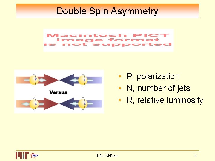 Double Spin Asymmetry • P, polarization • N, number of jets • R, relative