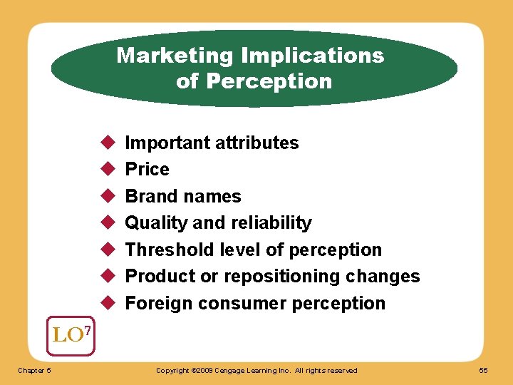 Marketing Implications of Perception u u u u Important attributes Price Brand names Quality