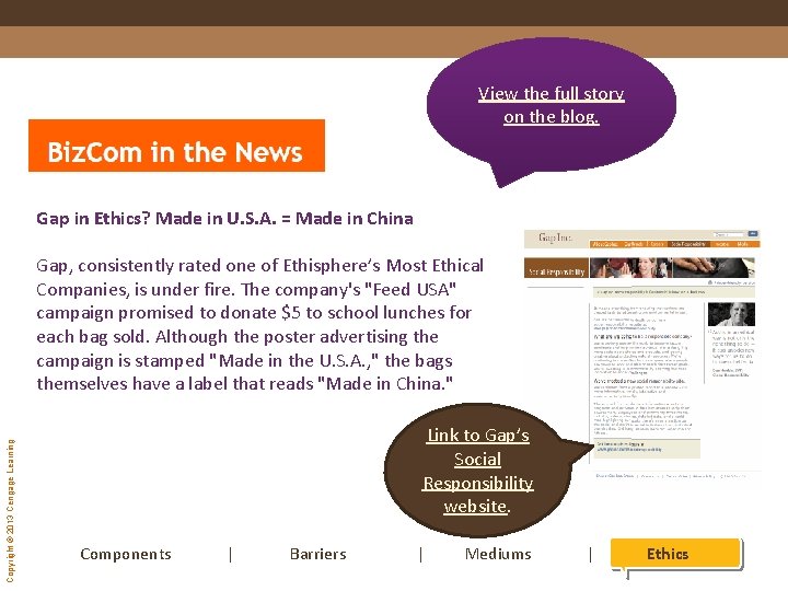 View the full story on the blog. Gap in Ethics? Made in U. S.
