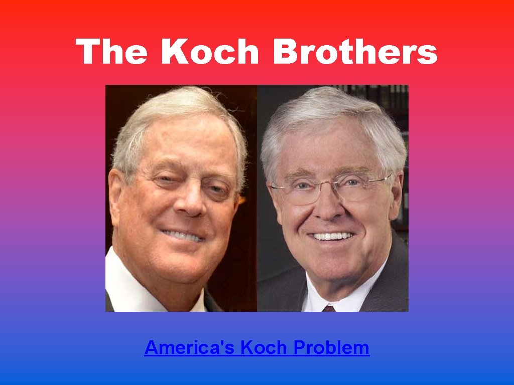The Koch Brothers America's Koch Problem 