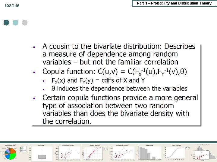 102/116 Part 1 – Probability and Distribution Theory 102/116 Part 1 – Probability and Distribution Theory