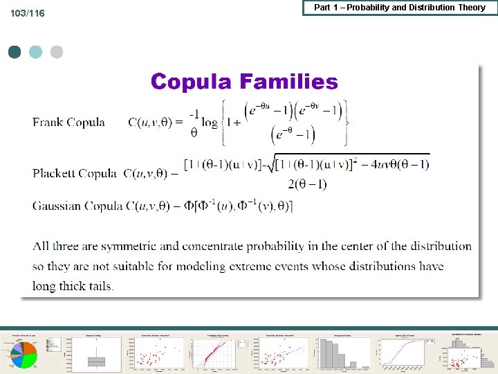 103/116 Part 1 – Probability and Distribution Theory 103/116 Part 1 – Probability and Distribution Theory