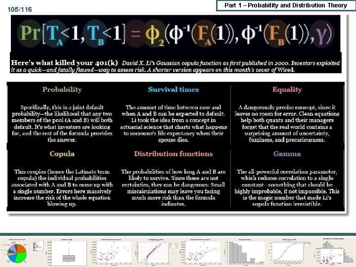 105/116 Part 1 – Probability and Distribution Theory 105/116 Part 1 – Probability and Distribution Theory