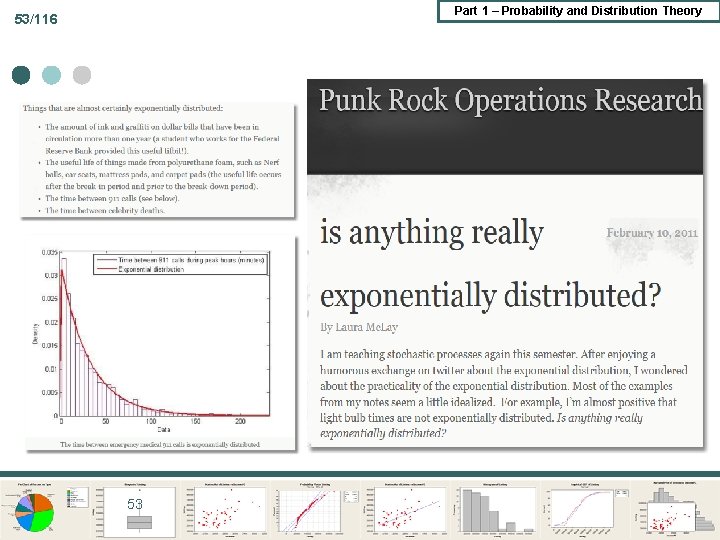 Part 1 – Probability and Distribution Theory 53/116 53 Part 1 – Probability and Distribution Theory 53/116 53