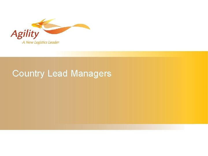 Country Lead Managers 