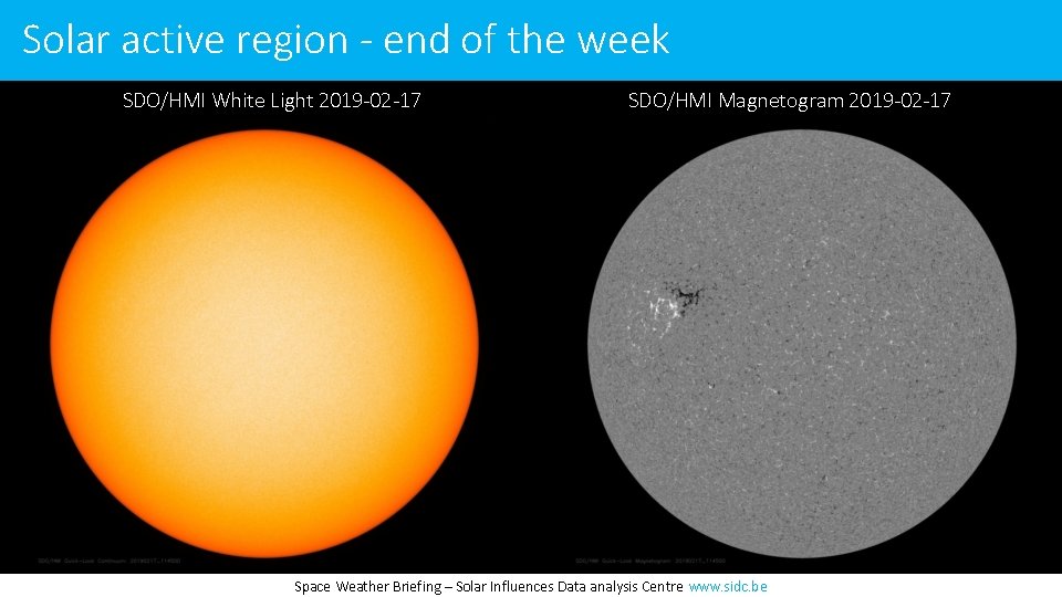 Solar active region - end of the week SDO/HMI White Light 2019 -02 -17