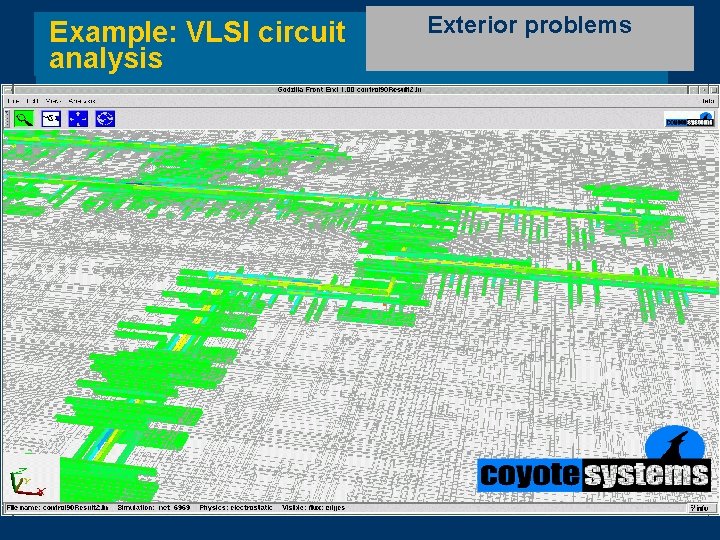 Example: VLSI circuit analysis Example: Exterior A problems Abracket 