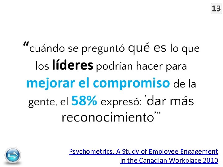 Psychometrics, A Study of Employee Engagement in the Canadian Workplace 2010 