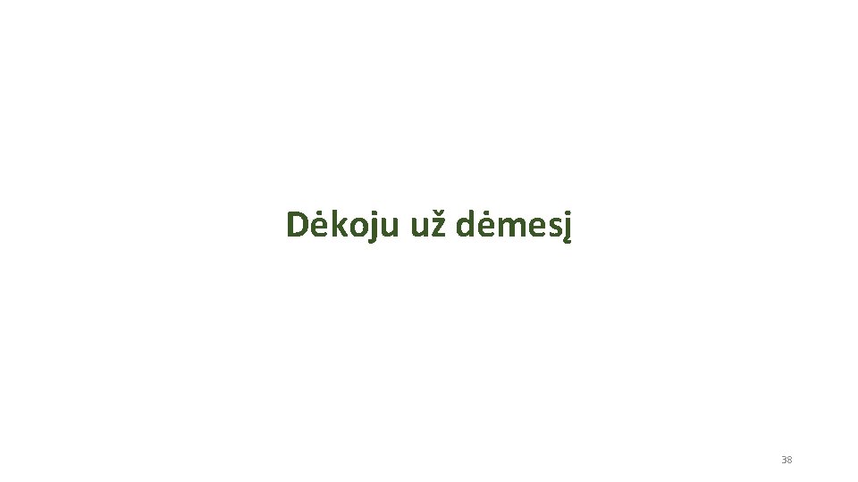 Dėkoju už dėmesį 38 