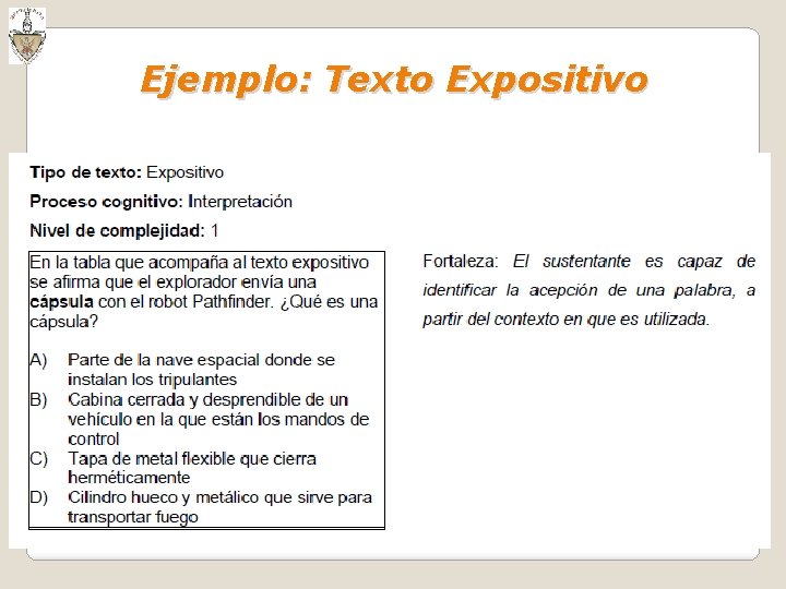 Ejemplo: Texto Expositivo 