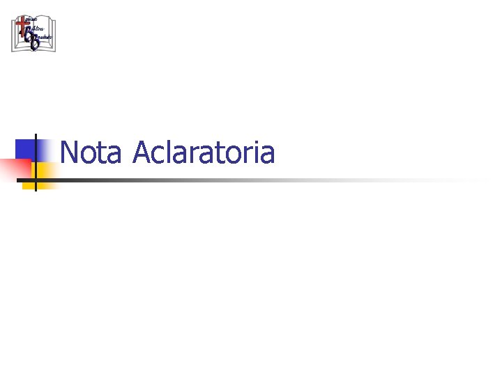 Nota Aclaratoria 