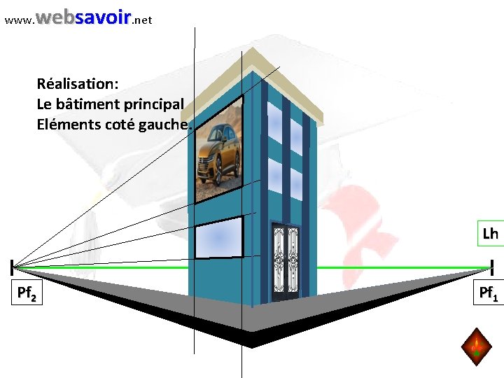 www. websavoir. net Réalisation: Le bâtiment principal Eléments coté gauche. Lh Pf 2 Pf