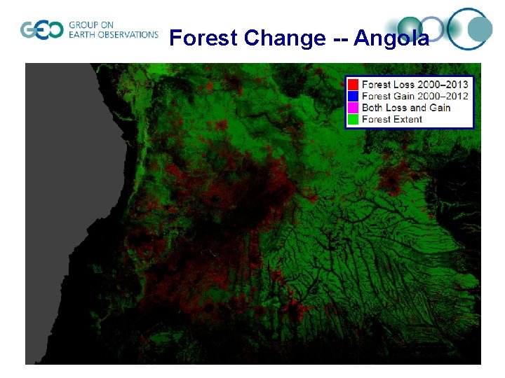 Forest Change -- Angola 200 km 