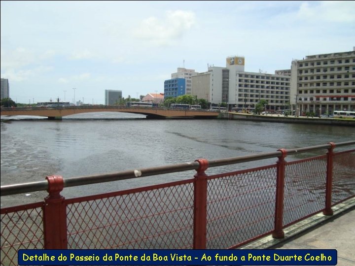 Detalhe do Passeio da Ponte da Boa Vista - Ao fundo a Ponte Duarte