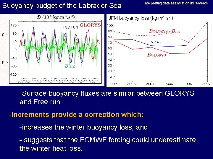 Buoyancy budget of the Labrador Sea - Interpreting data assimilation increments JFM buoyancy loss